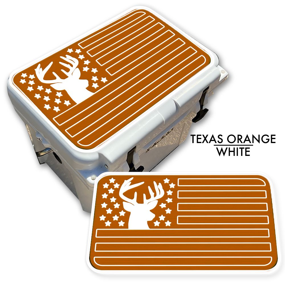 Deer Silhouette American Flag Custom EVA Cooler Pad - Kxkzren
