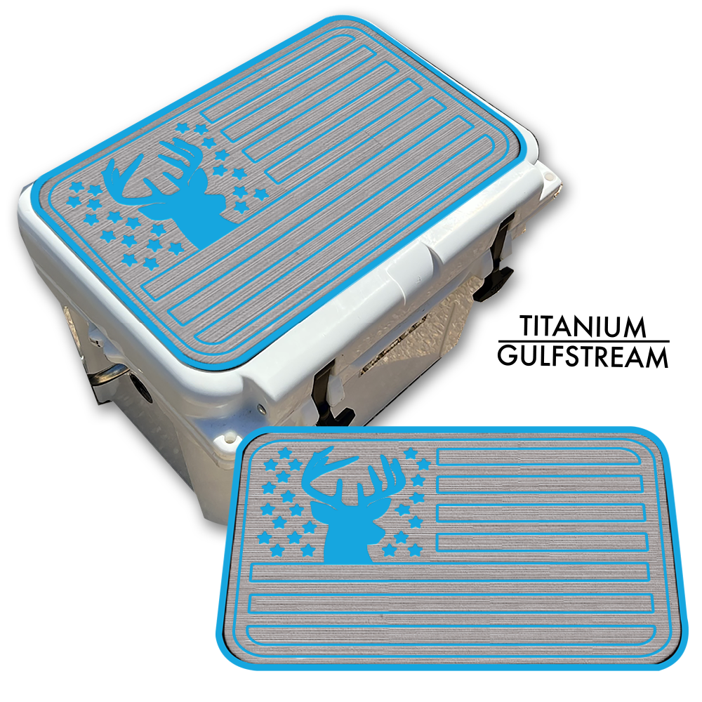 Deer Silhouette American Flag Custom EVA Cooler Pad - Kxkzren