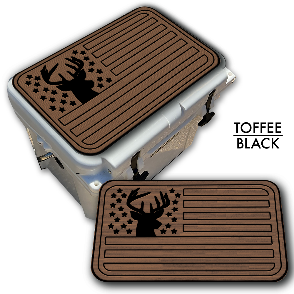 Deer Silhouette American Flag Custom EVA Cooler Pad - Kxkzren