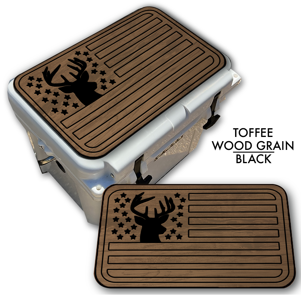 Deer Silhouette American Flag Custom EVA Cooler Pad - Kxkzren